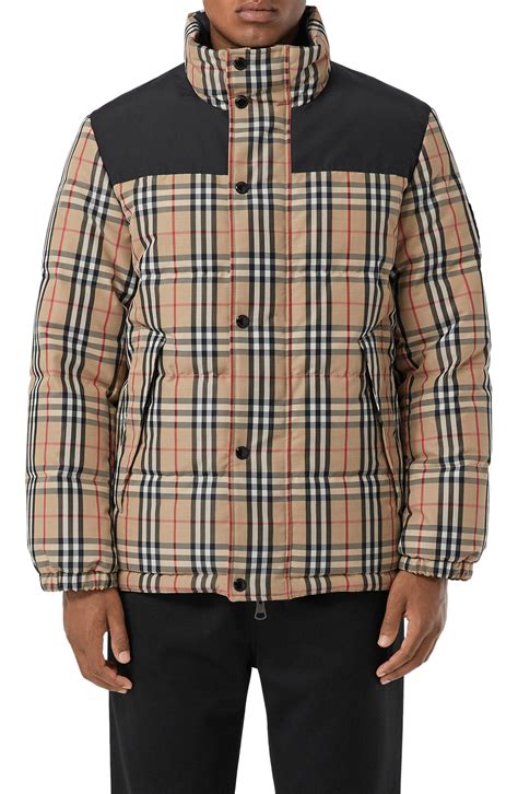 belted down puffer coat burberry|burberry reversible puffer.